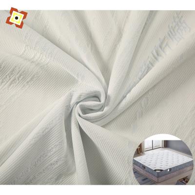 China Abrasion-Resistant Double-sided Mattress Fabric White Rayon Layer Air Jacquard Elastic Fabric Constructed By Knitting Jacquard Factory for sale