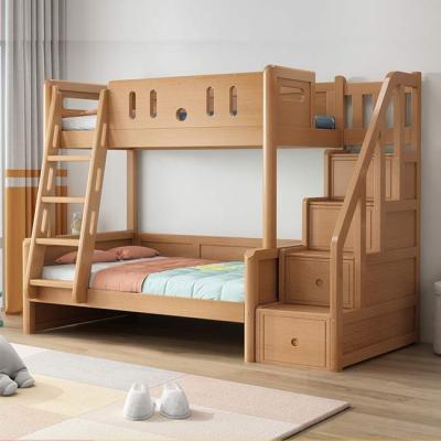 China Modern Multi Purpose Bunk Bed Solid Wood Children's Bed Does Not Occupy Space, With Shelves And Drawers for sale