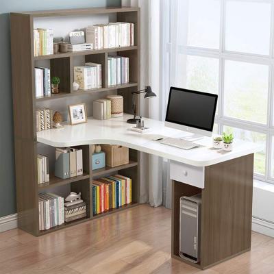 China Extendable Family Study Office Computer Desk with Environmentally Friendly Drawer and Shelf and Practical Wooden Desk Learning Desk for sale