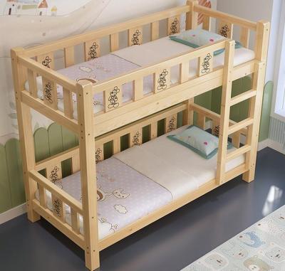 China Minimalist Kids Bed Contracted And Strong Bunk Bed With Cartoon Style Wooden Furniture for sale