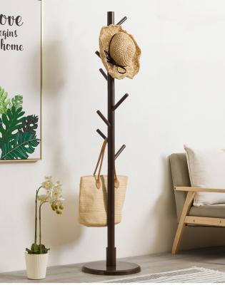 China Multifunctional Easy Installation Coat Rack Tree Rack Drying Coat Rack For Cloths And Hat Solid Wood Furniture for sale