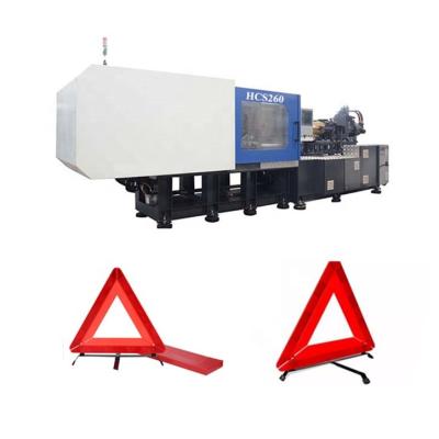 China Haichen horizontal plastic signl traffic triangle warning plastic injection molding machine price for sale