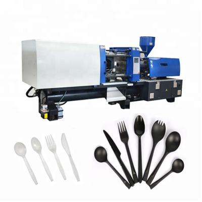 China Horizontal Plastic Disposable Spoon Knife Fork Making Machine Injection Molding Machine for sale