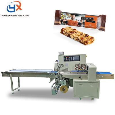 China Automatic Food Flow Packing Machine Chocolate Energy Bar Packaging Machine Maker for sale