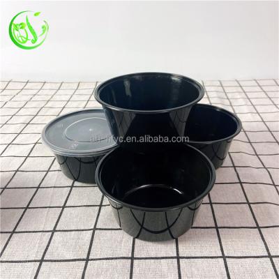 China Disposable Biodegradable Divided Container 450ml Takeout Box For Packaging Food To Restaurant Food With Lock for sale