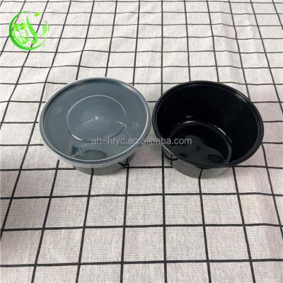 China OEM/ODM Supermarket Disposable Custom Meat Packing Trays Black Plastic Microwave Food 450ml Plastic Container for sale