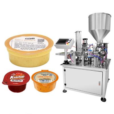 China Food Ice Cream Filling Machine Ice Cream Filling Machine Rotary Ice Cream Tub Filling Machine for sale