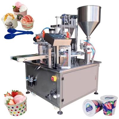 China Automatic semi automatic food ice cream filling machine for automatic ice cream filling machine topp bread filling ice cream machine for sale