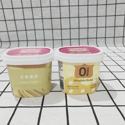 China Recycled Materials Wholesale Ice Cream Packaging Containers 160Ml Volume Square Paper Cup for sale