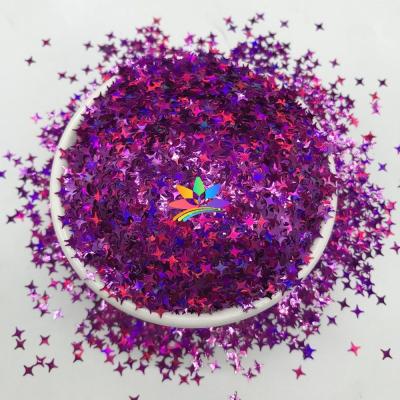 China Wholesale Bulk Bling Four-pointed Star 50u Holographic Glitter For Decoration Nail Arts Decoration for sale