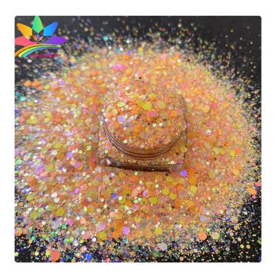 China Bling Factory Direct Colorful Gradient Glitter Iridescent Mixed Glitter, Laser Glitter Colorful Powder, Gradient Glitter Powder for sale