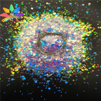 China Wholesale Bulk Ultrathin Glitter PET Color Christamas Home Decoration Mixed Rainbow Glitter For Craft Decoration for sale