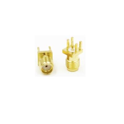 China 13mm Length Gold Plated SMA Female Straight For PCB Edge Mount PCB Edge Mount SMA Connector SMA/FSB Female Straight PCB Edge 13mm for sale