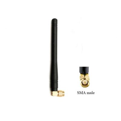 China 110mm high SMA male right angle 433MHz 434 MHz antenna small external rubber rfid aerial 433-WK011-SMA/MRA sma for sale