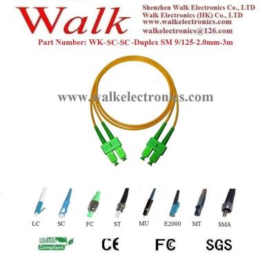 China Fiber Optic Patch Cord/Cable/Braid/Jumper Cable, Duplex SC to SC, SM Sem-SC-SC-Duplex 9/125-2.0mm-3M Single Mode for sale