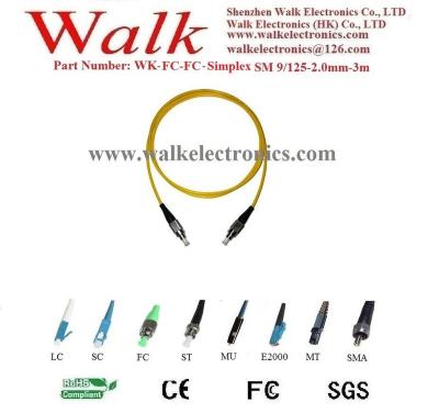 China Single Mode 9/125 Single Mode 9/125-2.0mm-3M Fiber Optic Patch Cord/Cable/Braid/Jumper Cable, FC Simplex To FC, SM Sem-FC-FC-Simple 9/125-2.0mm-3M for sale