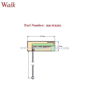 China rf1.13 Cable U.FL IPEX Connector Adhesive Mount 868MHz PCB UHF Aerial Internal UHF Antenna Built In 868MHz RFID Antenna 868-WK001 for sale