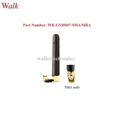 China Indoor use omni directional gprs gprs antenna, male right angle short sma gsm gprs wireless antenna WK-GSM007-SMA/MRA for sale