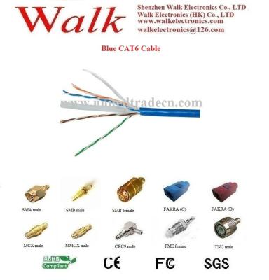 China CAT6 cable, UTP CAT6 cable, network cable, LAN cable, blue color UTP CAT6 for sale