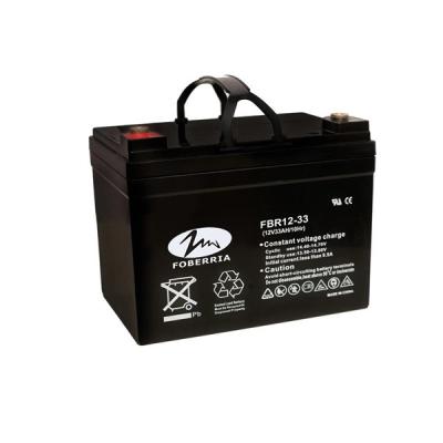 China Golf Carts Sealed Vrla 12v 33ah UPS Lead Acid Battery For Solar System for sale