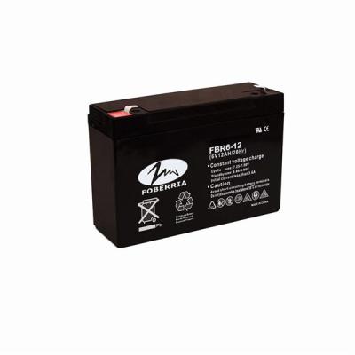 China 6v12ah  rechargeable sealed lead acid battery UPS Lead Acid Battery 1.75kg Maintenance Free for sale