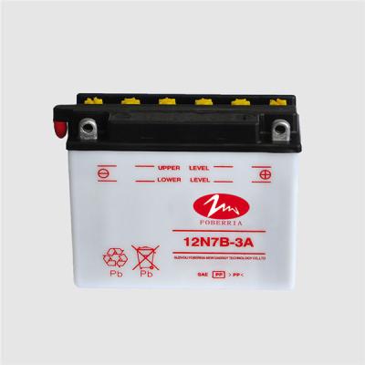 China Foberria 12 Volt Batterij 12N7B3A van de 7 Ampère de Droge Geladen Motorfiets Te koop