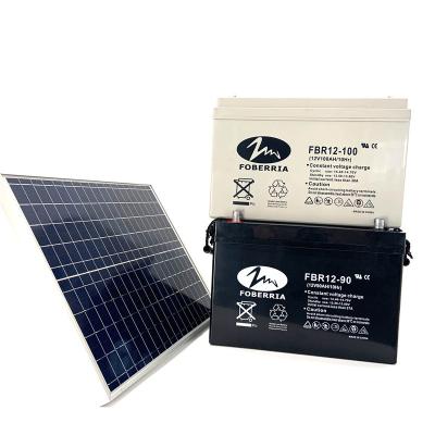 China bateria acidificada ao chumbo solar de 12V 90ah 100ah à venda