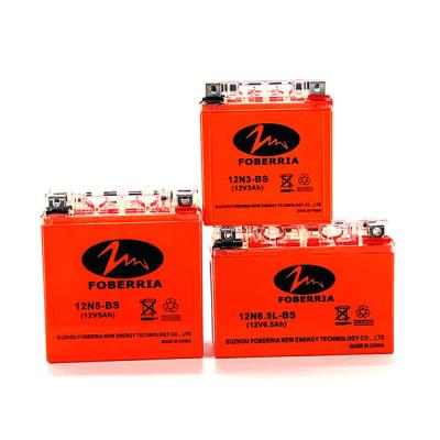 China Orange 12N3 BS Motorcycle Lead Acid Battery 12V 3AH for motorcycle for sale