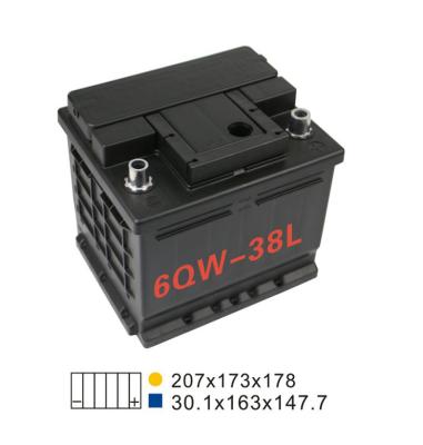 China Bateria acidificada ao chumbo do acionador de partida do carro da bateria de carro 12V36AH de SMF 330A 12V 6 Qw 38L à venda