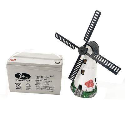 China 30A 	bateria acidificada ao chumbo 12v 100ah 20HR do ciclo 800A profundo para o sistema solar à venda