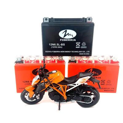 China Factory 12N6.5 agm motorcycle battery 12V6Ah Motorcycle Lead Acid Battery For Snowmobile for sale