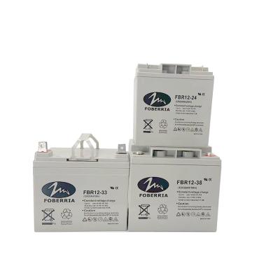 China terminal do F2 F1 da bateria acidificada ao chumbo do gel da bateria 38A de 27kg 12V 33Ah 20HR para o sistema de alarme à venda