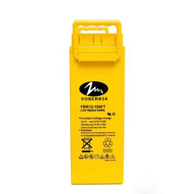 China Front Terminal Battery sellado color amarillo 12v 180ah para el sistema de Data Center en venta