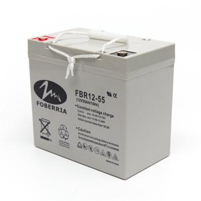 Chine Batterie rechargeable d'acide de plomb scellée 12v 55ah pour le scooter/UPS à vendre