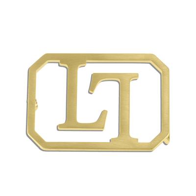 China Belt Buckle Factory Customized Gold Logo Metal Slide Click Buckle Adjustable Belt Buckle For Men for sale