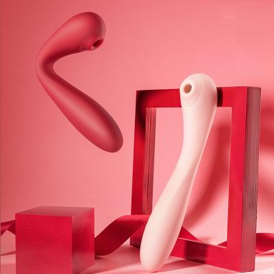 China Sucking Modes Luxury 2 in 1 G-spot Bendable Female Oral Clitoral Sucking Sex Toy Women Vagina Heating Vibration Machine Vibrator 10 Speed for sale