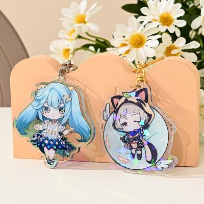 China Souvenirs/Decoration/Promotional Gift Wholesale Cheap Factory Directly Hologram Keychain OEM Custom Cartoon Anime Transparent Acrylic Keychains With Your Own Design for sale