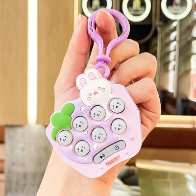 China Bag Car Pendant Accessories High Quality Fashion Kids Lovely Strawberry Bear Multi-Functional Mini Calculator PVC Keychain Creative Kids Decorative Charms for sale