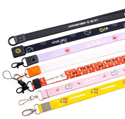 China Card Holder Lanyard Hot Sale Cheap OEM Logo Custom Cartoon Anime Sublimation Lanyard Hot Transfer Printing Polyester Neck Lanyards For Promotional for sale