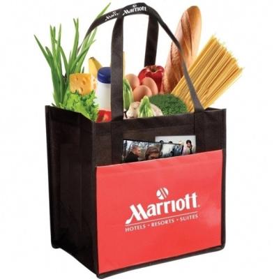 China Hot sale plastic handled shopping bag wholesale laminated non woven shopping bag for shopping with logo for sale