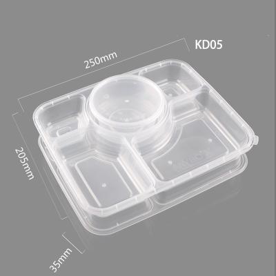 China KD05 Microwavable Plastic Food Storage Container Take Away Food Prep Lunch Box For Restaurants for sale