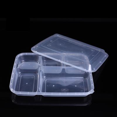 China K05 1000ml Disposable Plastic Microwavable Packing PP Microwave Rectangular Food Container for sale