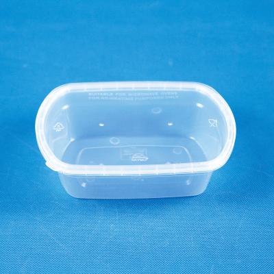 China 625ml Meiyang B625 Disposable Oval Plastic Food Containers For Chinese Microwave Safe for sale