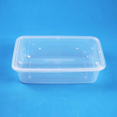 China Eco-Friendly Plastic Disposable Microwave Bento Lunch Box Container Meiyang15458 Rectangular Disposable Containers For Food Packaging for sale