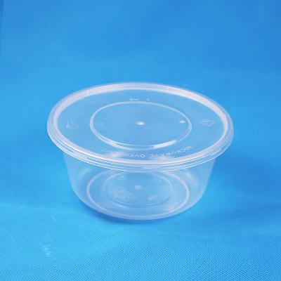 China Meiyang 15399 Recyclable Round Containers Food Eco-Friendly Disposable Clear Plastic Contain Box Container For Food Packing for sale