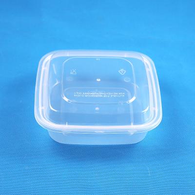 China Meiyang 15495 Reusable Plastic Box Fruit Bowl Bio Food Container Recyclable Square Degradable Plastic Container Tableware for sale