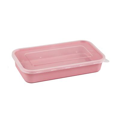 China Eco-Friendly Plastic Disposable Microwave Bento Lunch Box Container Meiyang20031 Disposable Rectangular Containers For Food Packaging for sale