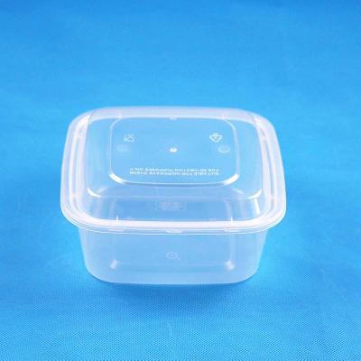 China Meiyang 15497 Eco-Friendly Plastic Disposable Microwave Bento Lunch Box Container Microwavable Square Containers for Food Packing for sale