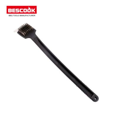 China Cleaning BBQ Tools Hot Sale Barbecue Brush PP Handle Steel Wire BBQ Cleaning Brush for sale