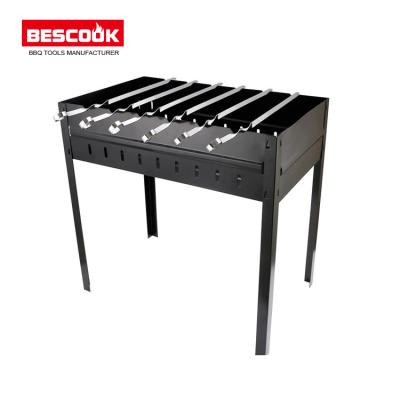 China Height Adjustable Portable Barbecue BBQ Outdoor Grill With Stainless Steel Skewers for sale